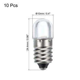 MECCANIXITY 4.5V/0.11A E10 Mini LED Light Bulbs, 10Pcs Miniature Screw Bulbs Flashlight Bulbs for Scientific Experiment Lighting DIY Accessories, Warm White Light