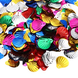 PATIKIL Total 90Gram Sequins for Crafts, 3Pack Colored Sequin and Spangles Craft Supplies for DIY Making Clothes Nails Greeting Card Scrapbook Decoration, Shell Style