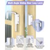 Anobeyi Multi-Angle Sliding Door Loop Lock, 90/180 Degree Aluminum Alloy