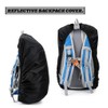 DONJIM 1 Pack Reflective Backpack Cover, Waterproof Backpack Rain Cover,