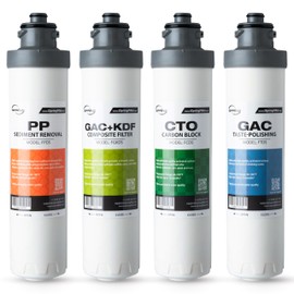 iSpring F4DS 6-Month Replacement Supply Filter Cartridge Pack Set for DS4B & DS4S, Sediment, Compound, Carbon Block and Post Carbon Filter (Pack of 1)