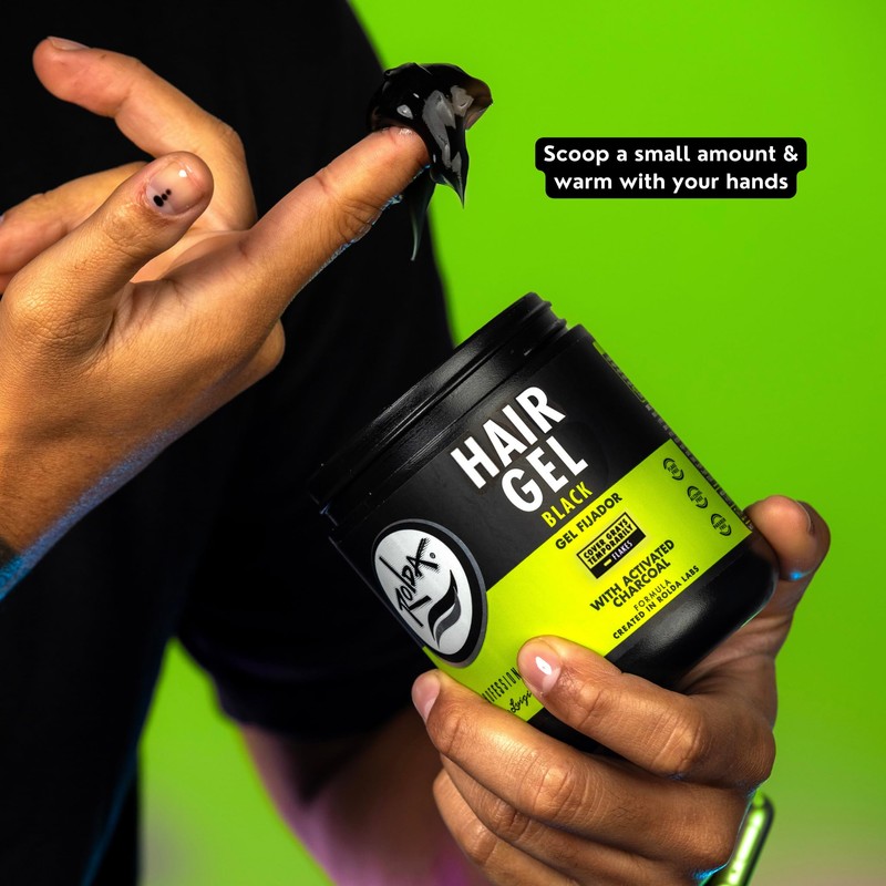 Rolda Black Hair Gel for Men - Medium Hold Styling