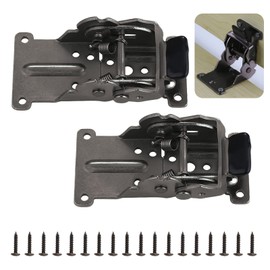 UFURMATE Folding Brackets, 2Pcs Black Steel Foldable Support Bracket Heavy Duty Self-Locking Hinge Lock Extension Support for Folding Table Legs, Workbench (0-180 Degree)
