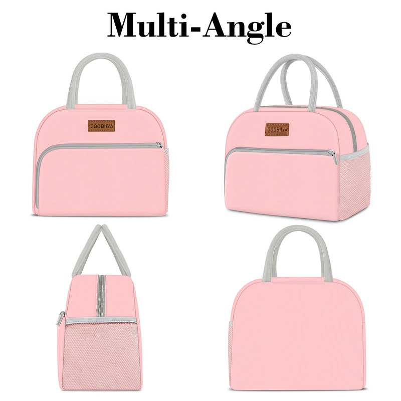 Coobiiya Lunch Bag for Women Men, Insulated Reusable Picnic Bag,