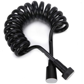 Hose Inlet Pipe 2M Shower Hose Black Flexible Shower Pipe for Bidet Toilet, Personal Hygiene, Pet Bath