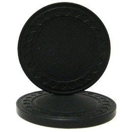 Brybelly Diamond Ring Poker Chip 8.5-Gram Clay Composite – Pack of 50 (Black)
