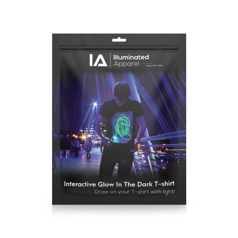 Illuminated Apparel Interactive Glow in The Dark T-Shirt - Fun