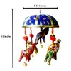 Rastogi Handicrafts Indian Traditional Elephant Blue Umbrella Hanging Layer of