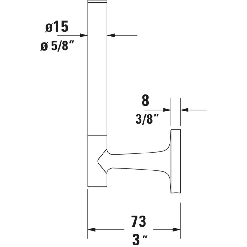 Duravit Starck T Wall Mounted Single Roll Holder Chrome