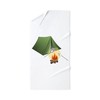CafePress Camping Tent and Campfire 30"x60" Absorbent Cotton Back, Soft