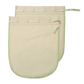 Simple Ecology Bolsas coladoras de muselina de malla fina de algodón orgánico, reutilizables, 100% naturales, filtros de leche de nueces sin microplásticos (paquete grande de 2 unidades) para leche de