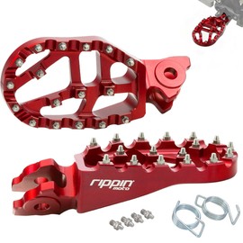 Rippin Moto Race Spec Foot Pegs for Surron LBX, E-Ride PRO, Talaria Sting MX3/MX4/XXX and Altis Sigma – 7075 CNC Aluminuim, Anti-Slip Grip – Designed for Off-Road Durability & Performance (Red)