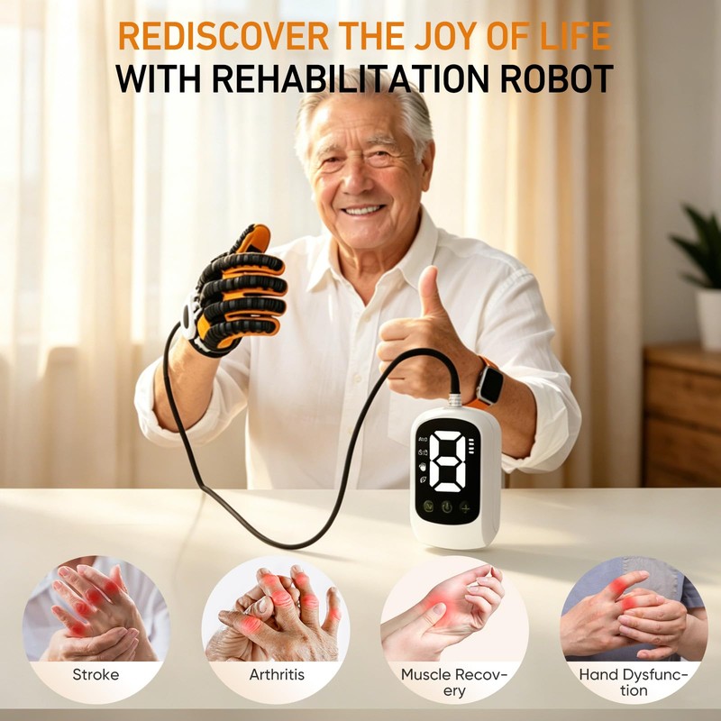 Rehabilitation Gloves, Robotic Rehabilitation Gloves with 4 Training Modes, 9