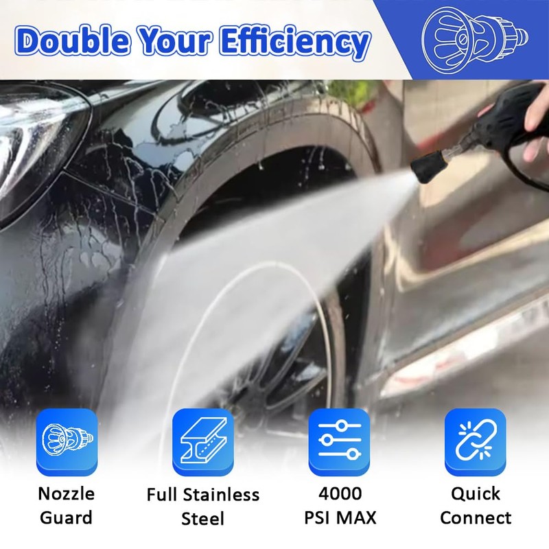 MINGOU Nozzle Guard Pressure Washer, 25 Degree055 Orifice Pressure Washer