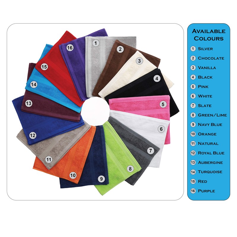 aztex Egyptian Range, 100% Cotton Towels - Hand Towel, White