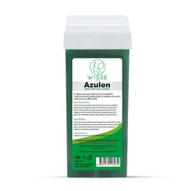 Wisse Make Up Roll on Wax Cartridge for Hair Removal, Hair Removal Roll-On, Wax Cartridge Roller for Legs and Arms, Depilatory Wax, Set of 6 Refill x 100ml (Azulen)