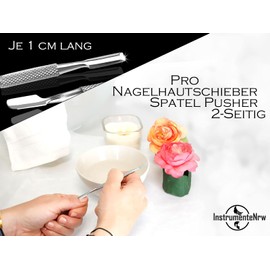 Pro Nagelhautschieber Spatel Pusher 2-Seitig, Edelstahl