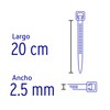 Volteck CIN-1820N, Cincho plástico, 18 lb, 20 cm, negro, bolsa