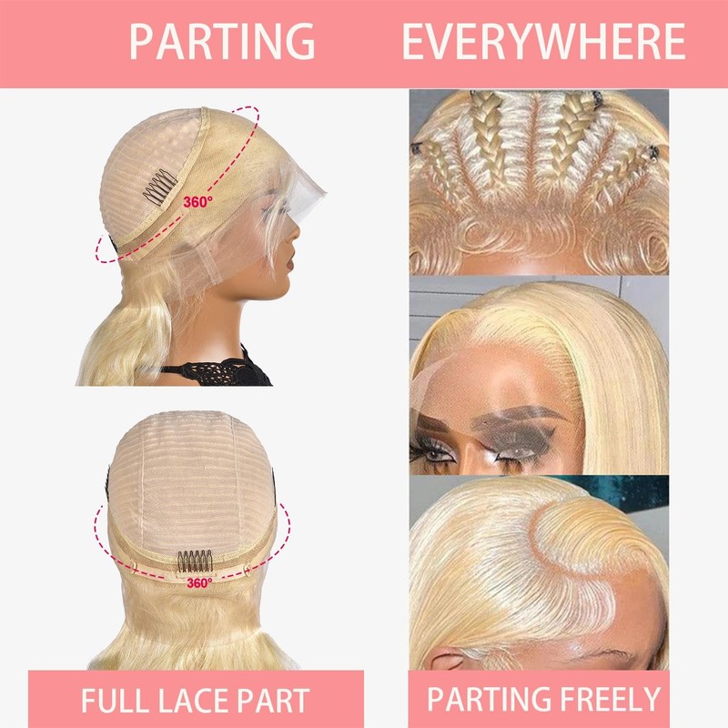 Alididi 613 Lace Front Wig Human Hair 613 360 Lace