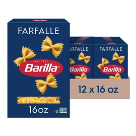 Barilla Farfalle Pasta, 16 oz. Box (Pack of 12) - Non-GMO, Made with Durum Wheat Semolina - Kosher Certified