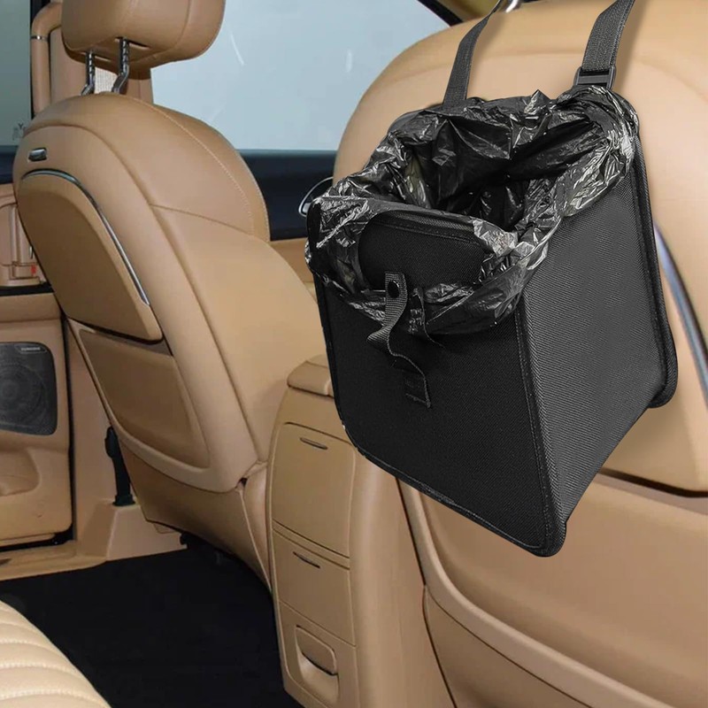 Piburth Car Trash Can, Oxford Cloth Foldable Auto Trash Bin