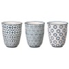 Bloomingville Ceramic Cups without Handle Kristina - colorful Mugs for