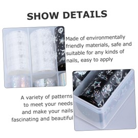 BIUDECO 20 Rolls Sky Sticker Set Gold Star Glitter Stickers Nail Art Decals Christmas Decor