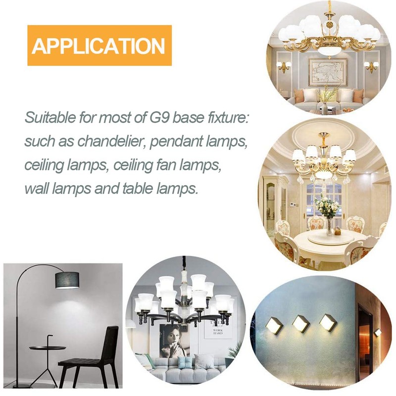 XRZT G9 Led Bulbs,7W Chandelier Light Bulbs (75W Halogen Equivalent)