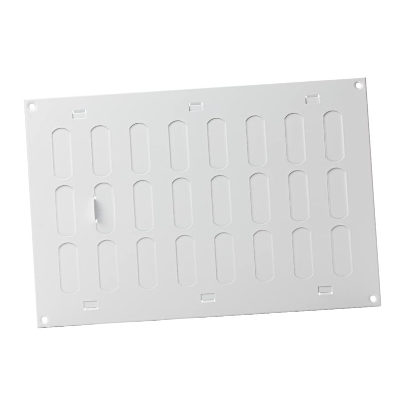 300x200 mm (12x8") Sliding Grille Made of Sheet Steel, White
