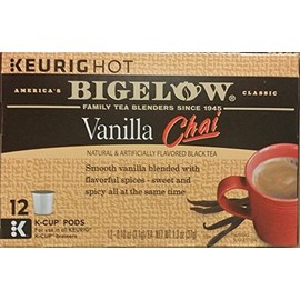 Bigelow Vanilla Chai Black Tea Keurig K-Cups, Caffeinated Black Tea 12 Count Box