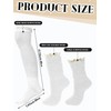 Fourluoo 3 Pairs Cotton Knit Boot Socks Knee High Stockings