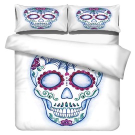 3Pcs/Set Distinctive Pattern Bedding Set Polyester Fiber Comfortable Quilt Cover Pillowcase Kit180x200cm Pillowcase 50x75cmx2