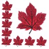 DOITOOL 10pcs Maple Leaf Patch Embroidered Cloth Patch Tape Autumn