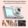 Portable 4K Digital Camera 50MP 2.88 Inch IPS Screen Auto