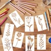 OPUHOHR 60PCS Flower Leaf Stencils for Crafts, Small Painting Stencils,