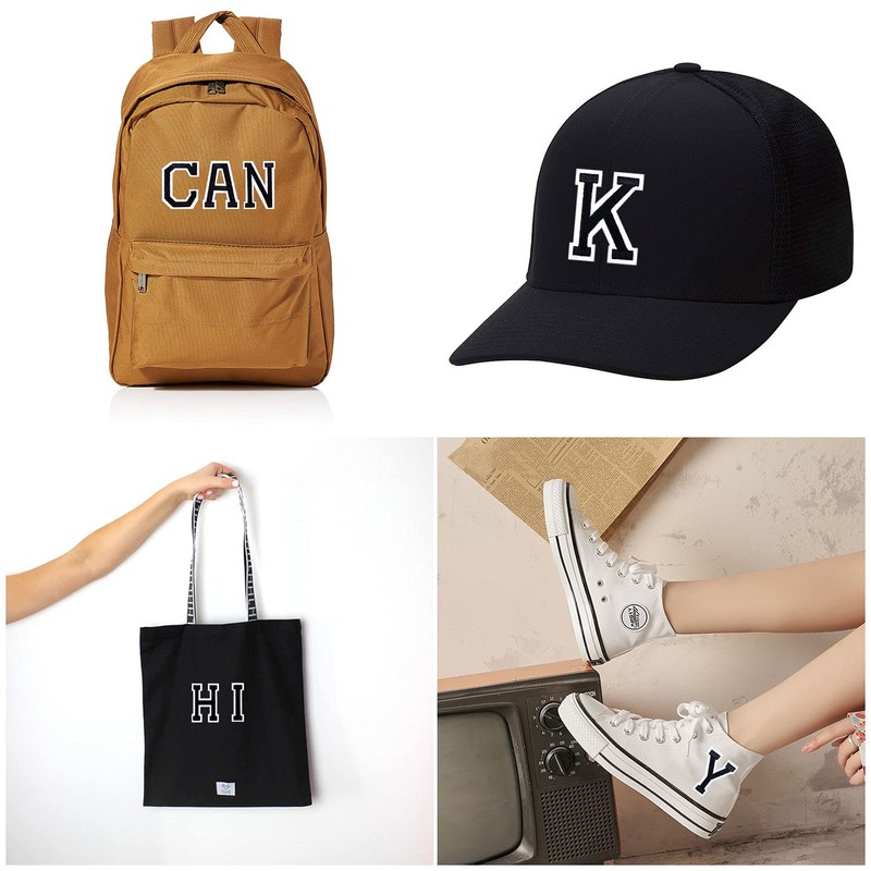 Jongdari Jongdari Iron On Letters and Numbers Patches for Clothing,