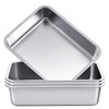 Tiangrid 4 Pack Stainless Steel Commercial Bus Tubs Food Grade