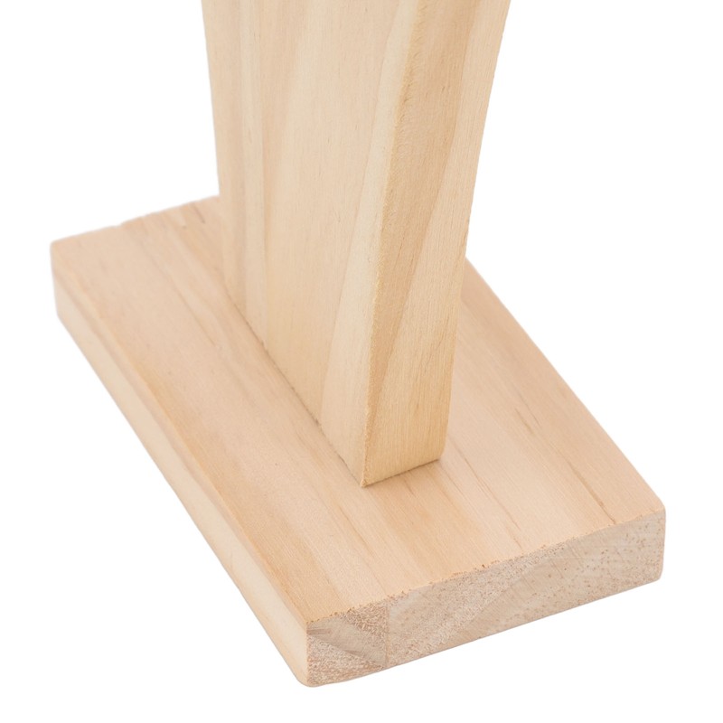 2pcs Wooden Necklace Display Stand Vase Shaped Light Weight Solid