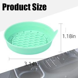 Pincuttee Car Cup Holder Coaster,Silicone Car Cup Holder Coaster Set of 2,Car Coaster Automotive Cup Holders,Anti Slip Car Cup Holder Coasters,Car Interior Accessories(Green,2PC)