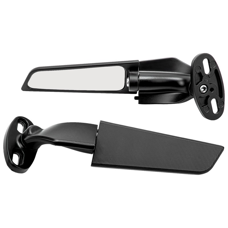 2pcs Motorcycle Wind Wing Mirror Multi Angle Adjustable Rotating Rear