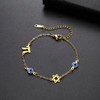 PDOUSELF Stainless Steel Evil Eye Bracelets for Women Trendy Adjustable,