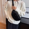 Women Sparkly Sequin Fanny Packs Glitter Waist Bag with Adjustable