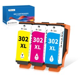 OINKWERE 302XL Ink Cartridge Color Remanufactured Replacement for Epson 302 Ink Cartridges 302 XL T302XL T302 to Use with XP-6000 XP-6100 XP6000 XP6100 Printer (Cyan, Magenta, Yellow)
