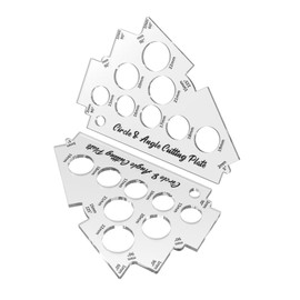 EHDIS 2PCS Circle Corner Vinyl Film Cutting Template Tool Vehicle Parking Sensors Precise Hole Cutting Aid Scraper Sign Marking Stencil Tool Vinyl Car Wrapping Tool