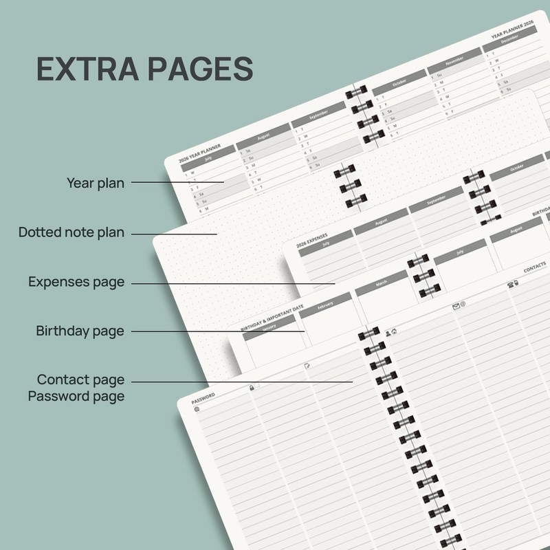 POPRUN Planner 2026-2027 (Size 6.75"x 8.75"), Academic Year Weekly Planner