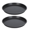 2Pcs Non Stick Pizza Pan Deep Thickened Carbon Steel Baking