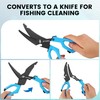 FLISSA 10" Fishing Scissors, Stainless Steel Detachable Kitchen Scissors, Fishing