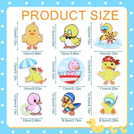 9pcs Cruise Ducks Themed Magnets, Cute Cruise Door Magnets Decorations Reliable Themed Duck Door Decors for Cruise Ship Doors Cars Refrigerators & Metal Surfaces