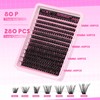 DIY Eyelash Extension Kit D Curl Fluffy Wispy Lash Clusters