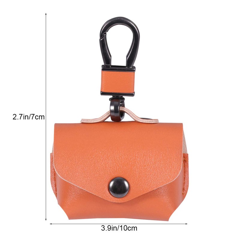 OSALADI 2pcs Simple Imitation Leather Earphone Case Cover for Portable